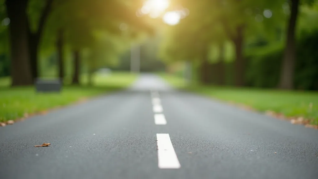 Close-up view of the cycling path surface at St Stephen's Green showing smooth asphalt and clear lane markings